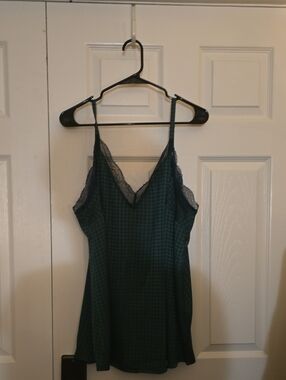 torrid Dark Green Lace-Trim Cami